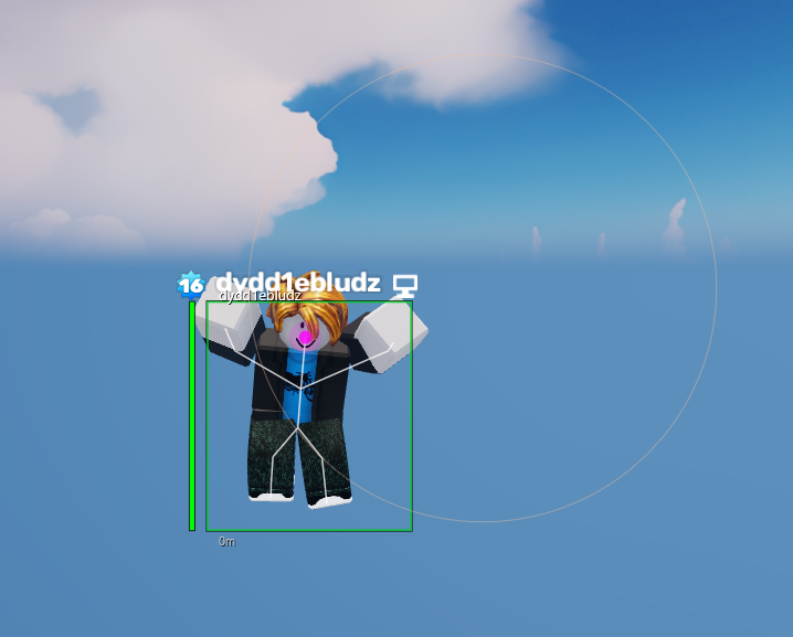 Jynx Roblox flight exploit FOV circle aimbot ESP in action